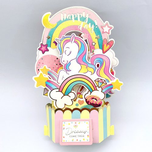 Square Box Ornament Card | Unicorn