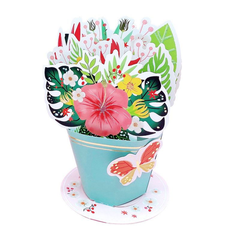 Pot Flower Card | Blue