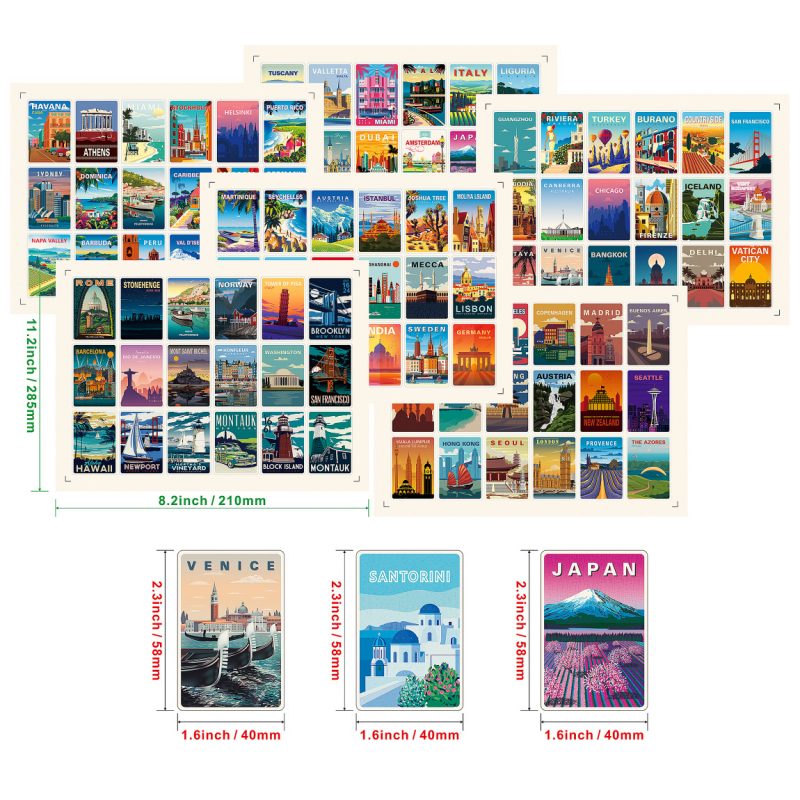 Flat Sticker | Illustration Global Landscape