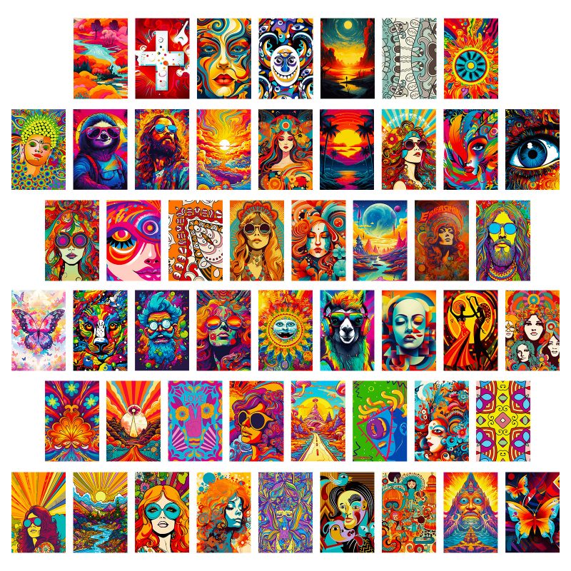 Decorative Card | Colorful Hippies