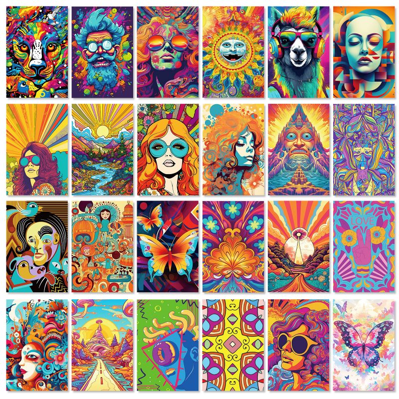 Decorative Card | Colorful Hippies