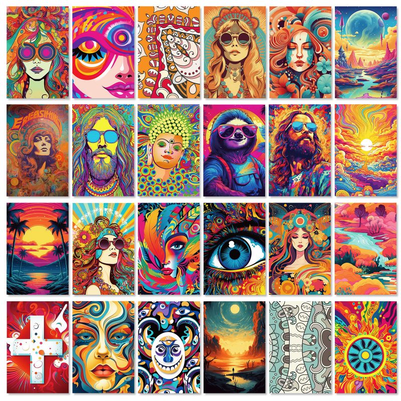 Decorative Card | Colorful Hippies