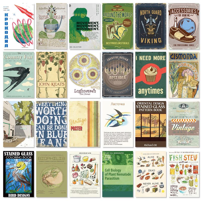 Decorative Card | Vintage illustration Mix