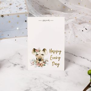 Flower Bronzing Card | Happy Every Day